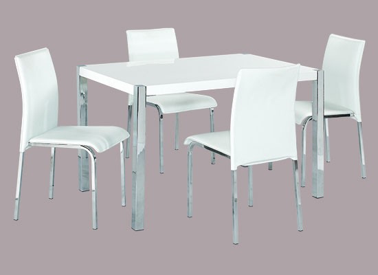 Novello Dining Set – White