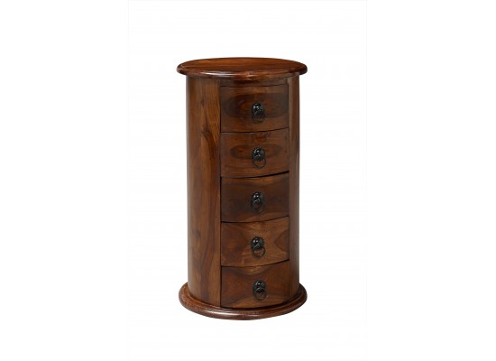 Darjeeling 5 Drawer Round Chest
