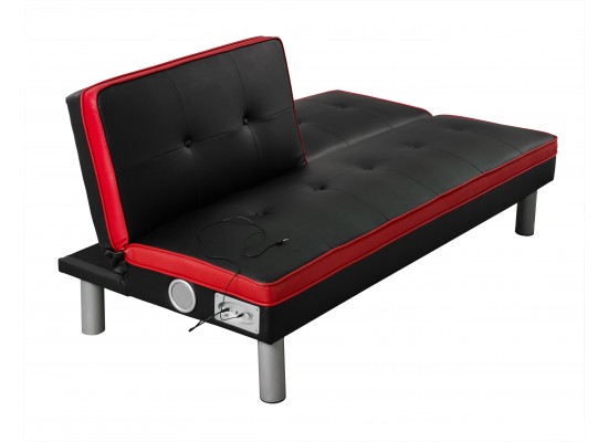 Rio Sofa Bed – Black & Red