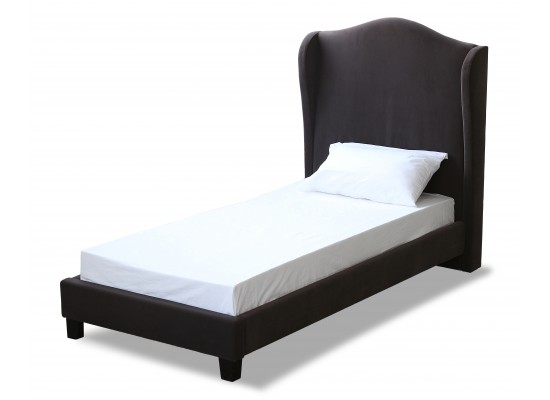 Chateaux Wing Bed – Single charcoal