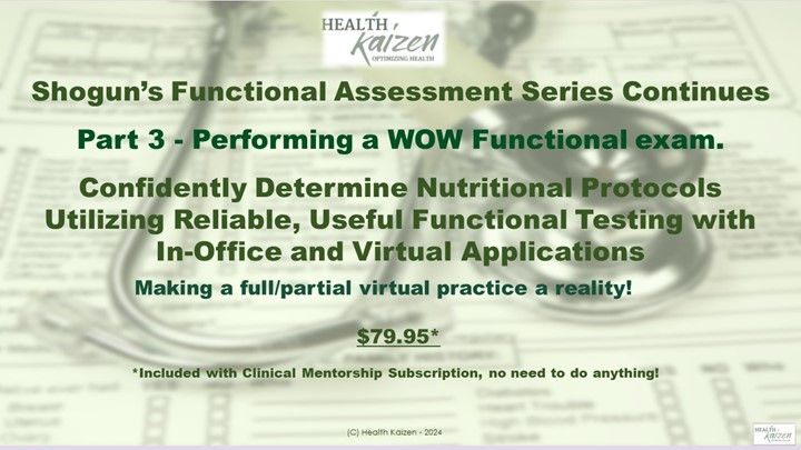 PART 3 - PERFORMING A WOW FUNCTIONAL EXAM
