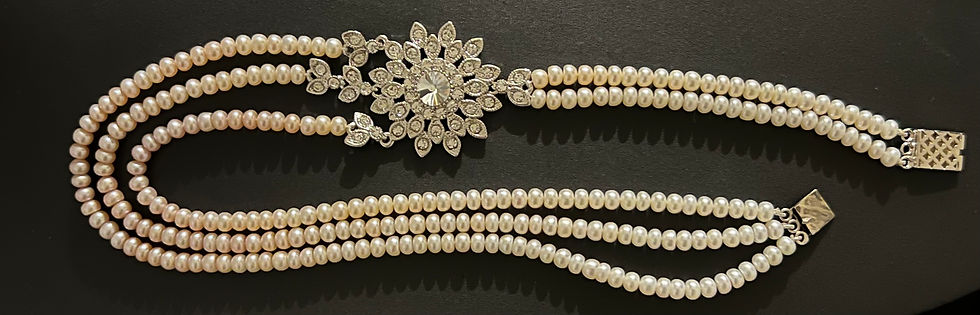 Thumbnail: Princess Necklace Set with Zircon Stones AAA+ Pearls