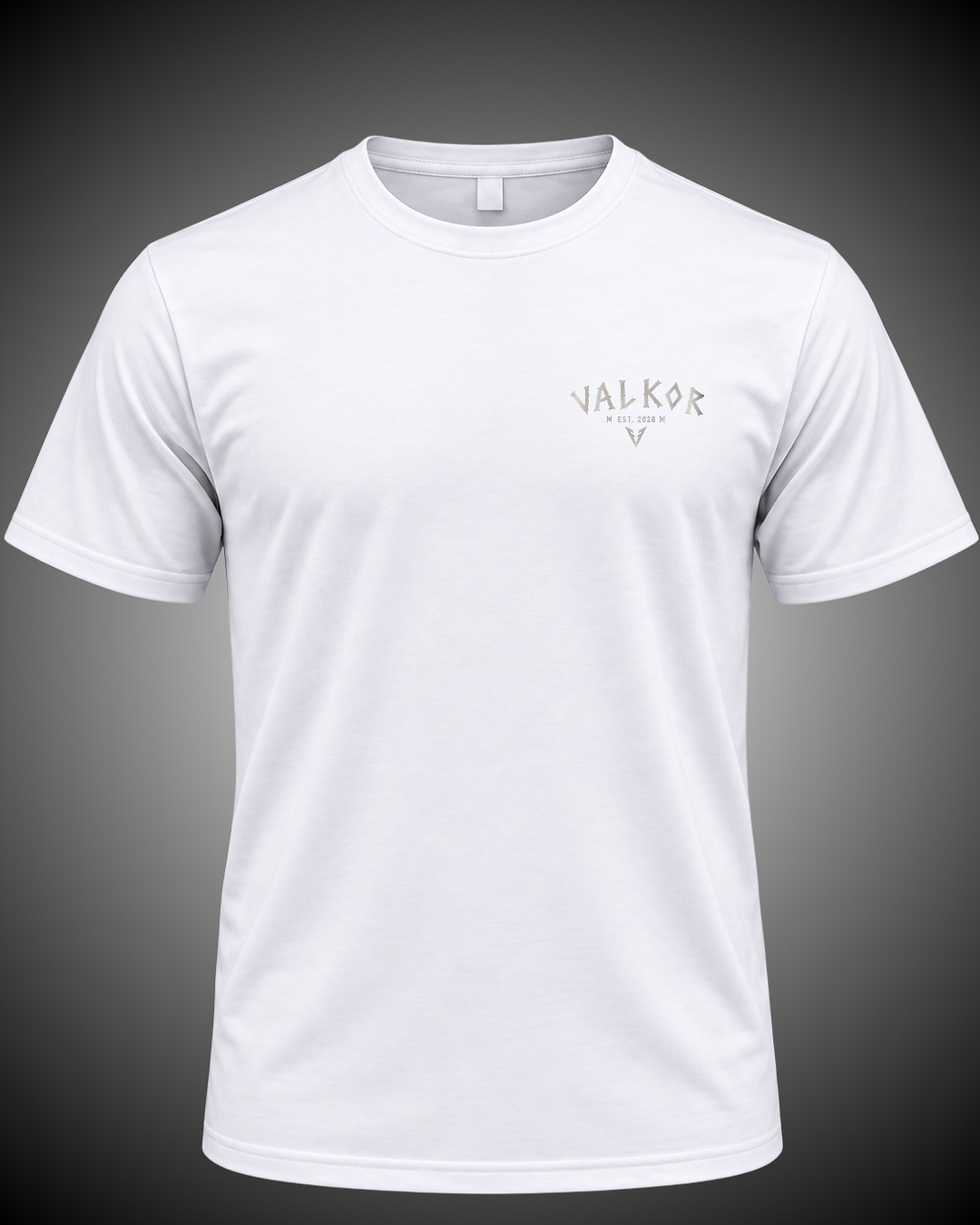 Miniatura: Camiseta Valkor Essential Masculina branca com logo no peito