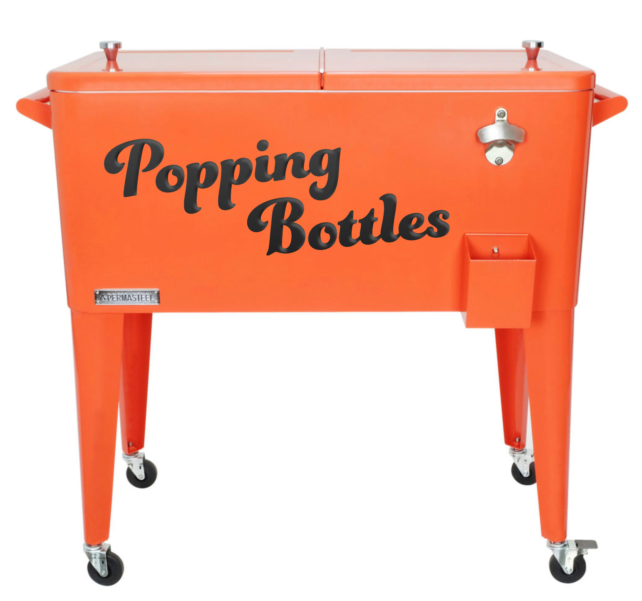 Popping Bottles Enameled Cooler