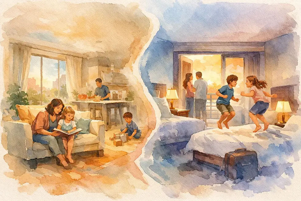 Apartment Versus Adjoining Hotel Rooms for Families