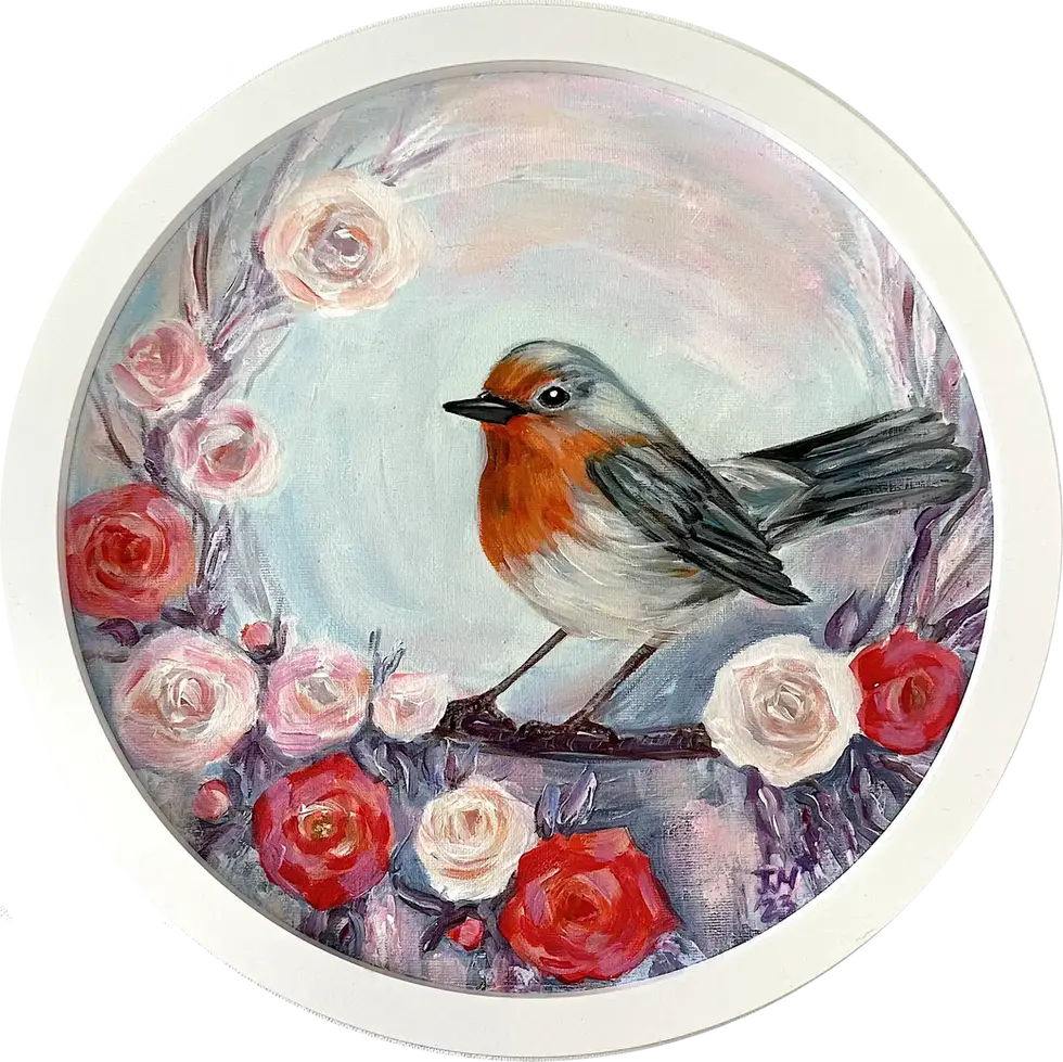 Robin, Round, 30cm, Acrylics