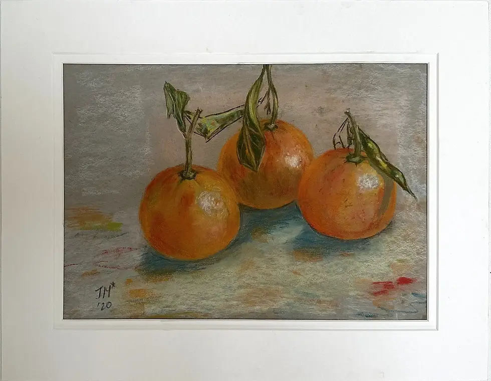 Oranges, A4, Soft Pastel on Strathmore Paper