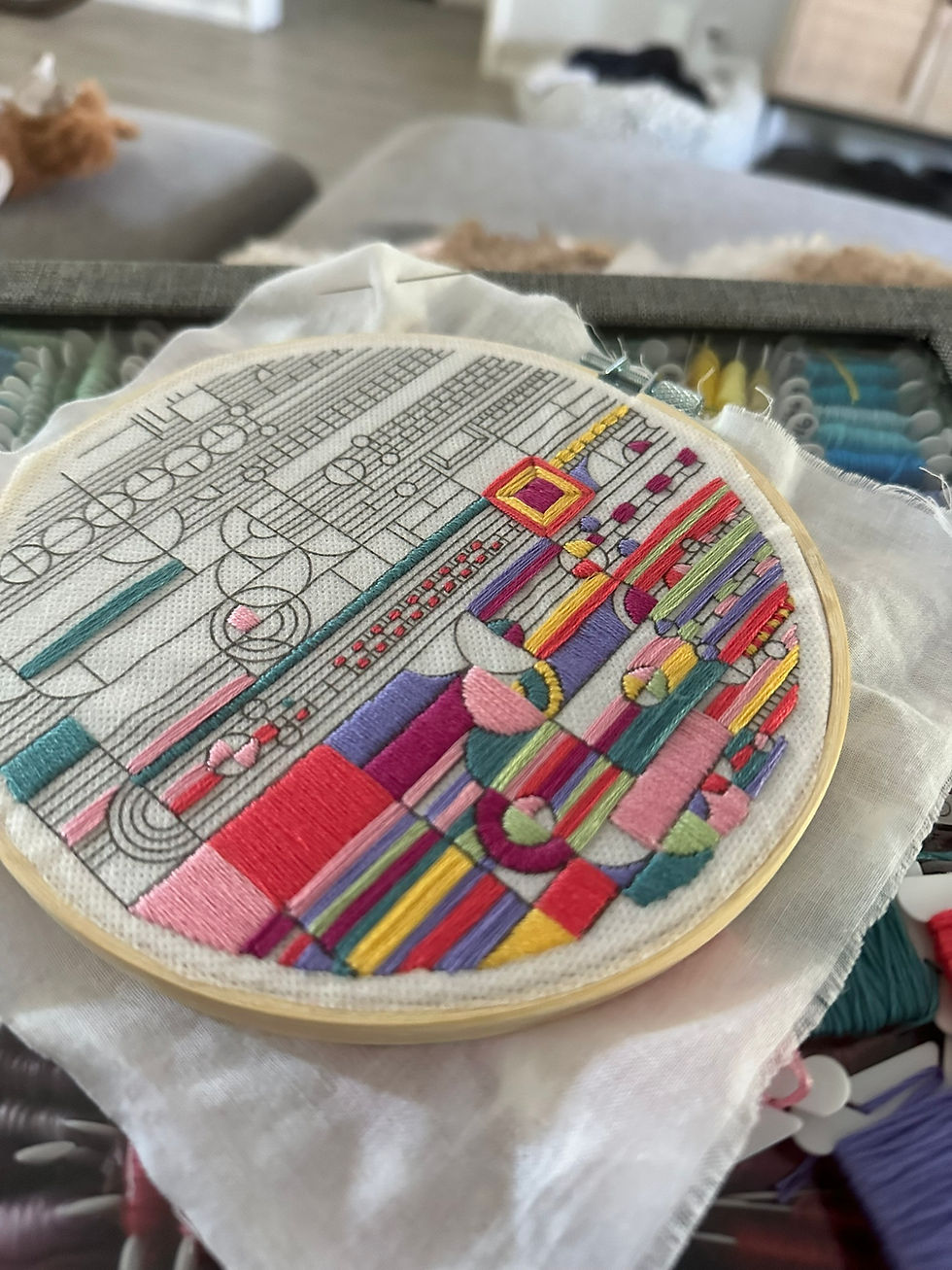 Thumbnail: Saguaro Forms Water Soluble Embroidery Pattern