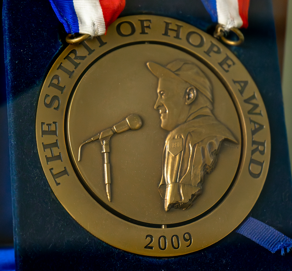 The Spirit of Hope Award from 2009