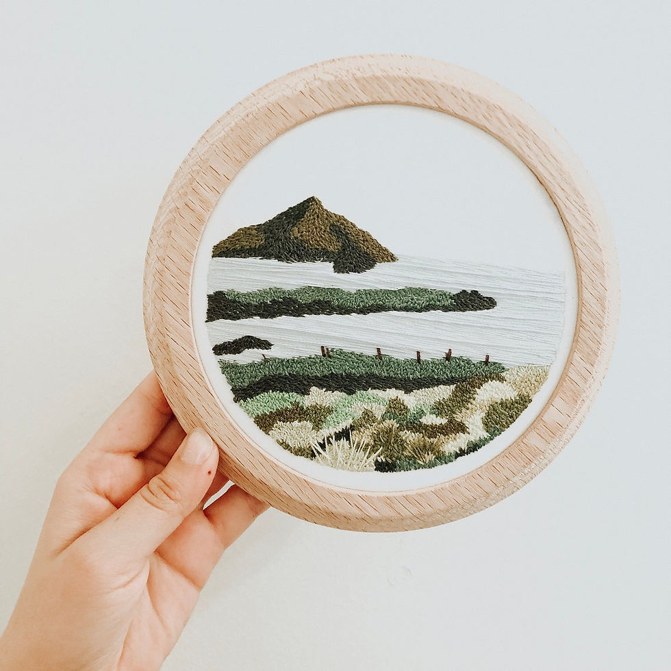 Thumbnail: Custom Landscape Embroidery Hoop