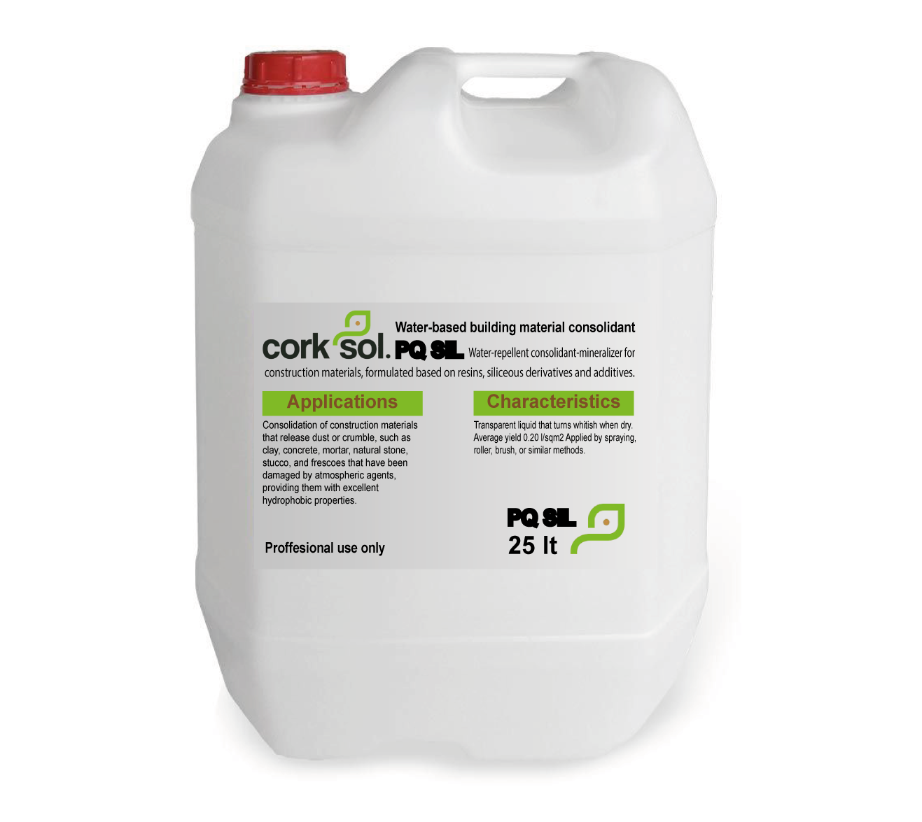 CorkSol Mineralizing damp-proof hardener.