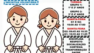 Projeto social e educacional de Judô, intitulado "Formando Campeões para a Vida".