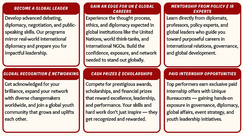 Built with unmatched diplomatic accuracy, Unique Bureaucrats conferences mirror UN-style p