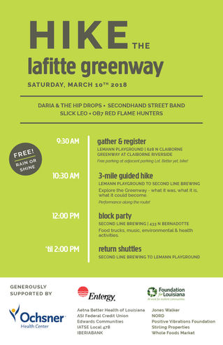 2018 Hike the Lafitte Greenway