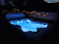 Our Owl Pod with lay down Hot tub