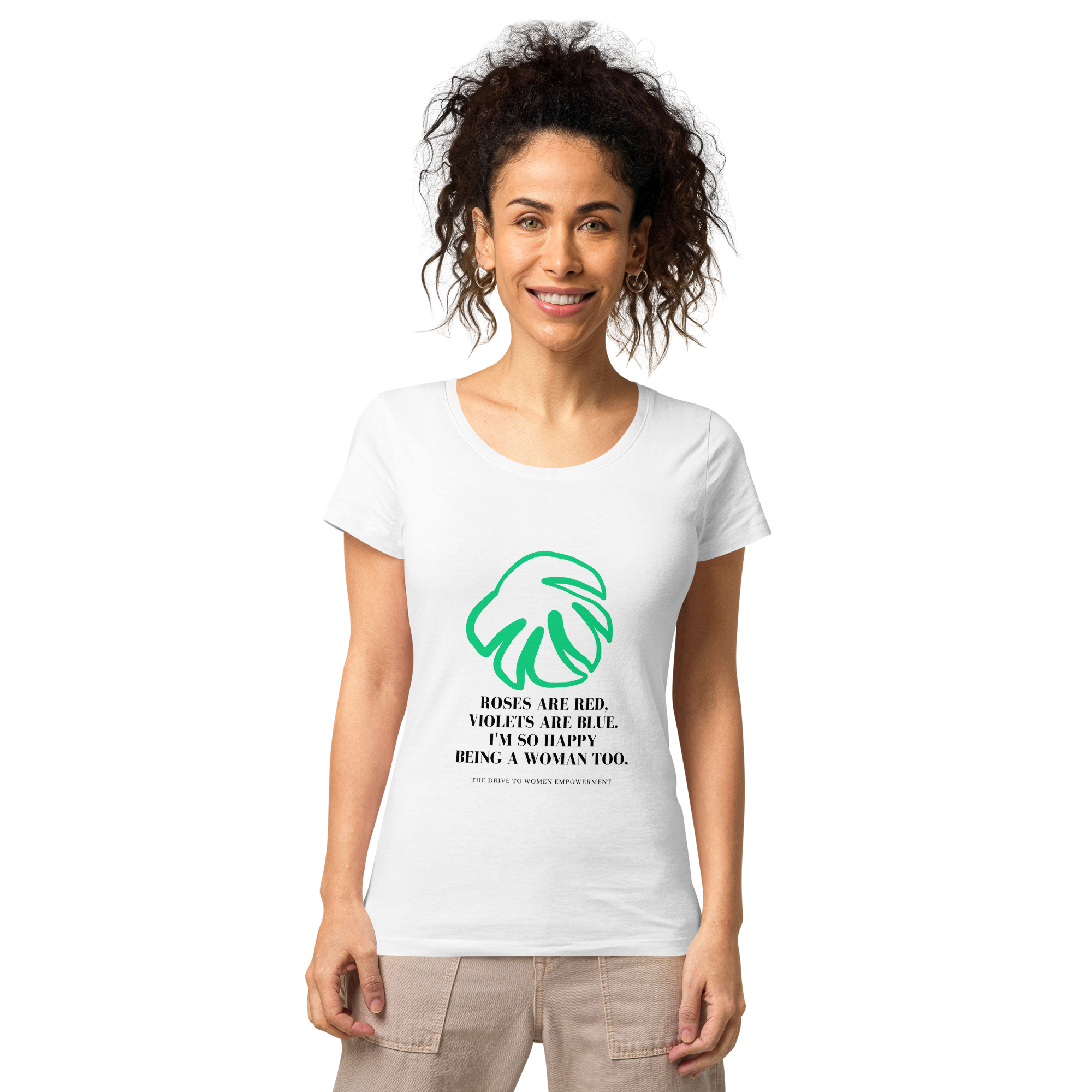 Women’s basic organic t-shirt - Women Quote - Harsha Prints