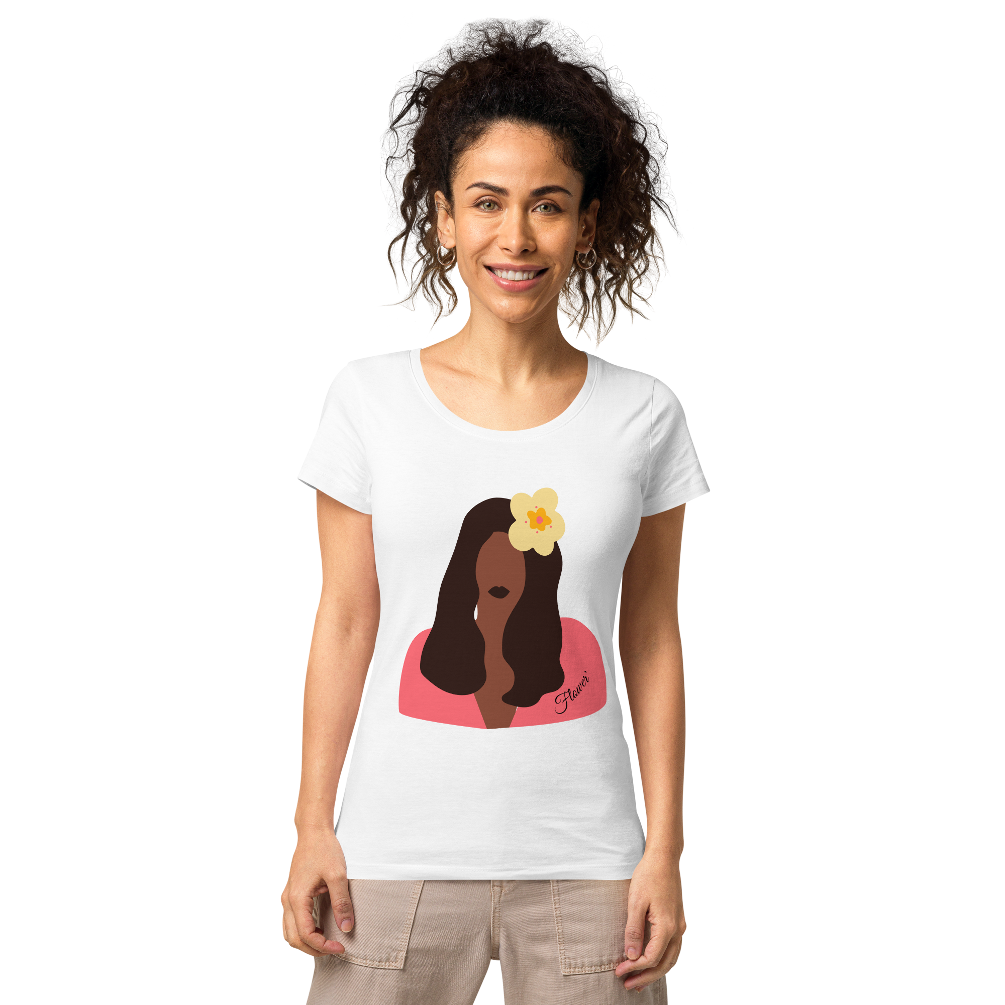 Women’s basic organic t-shirt - Flower' Collection - Harsha Prints