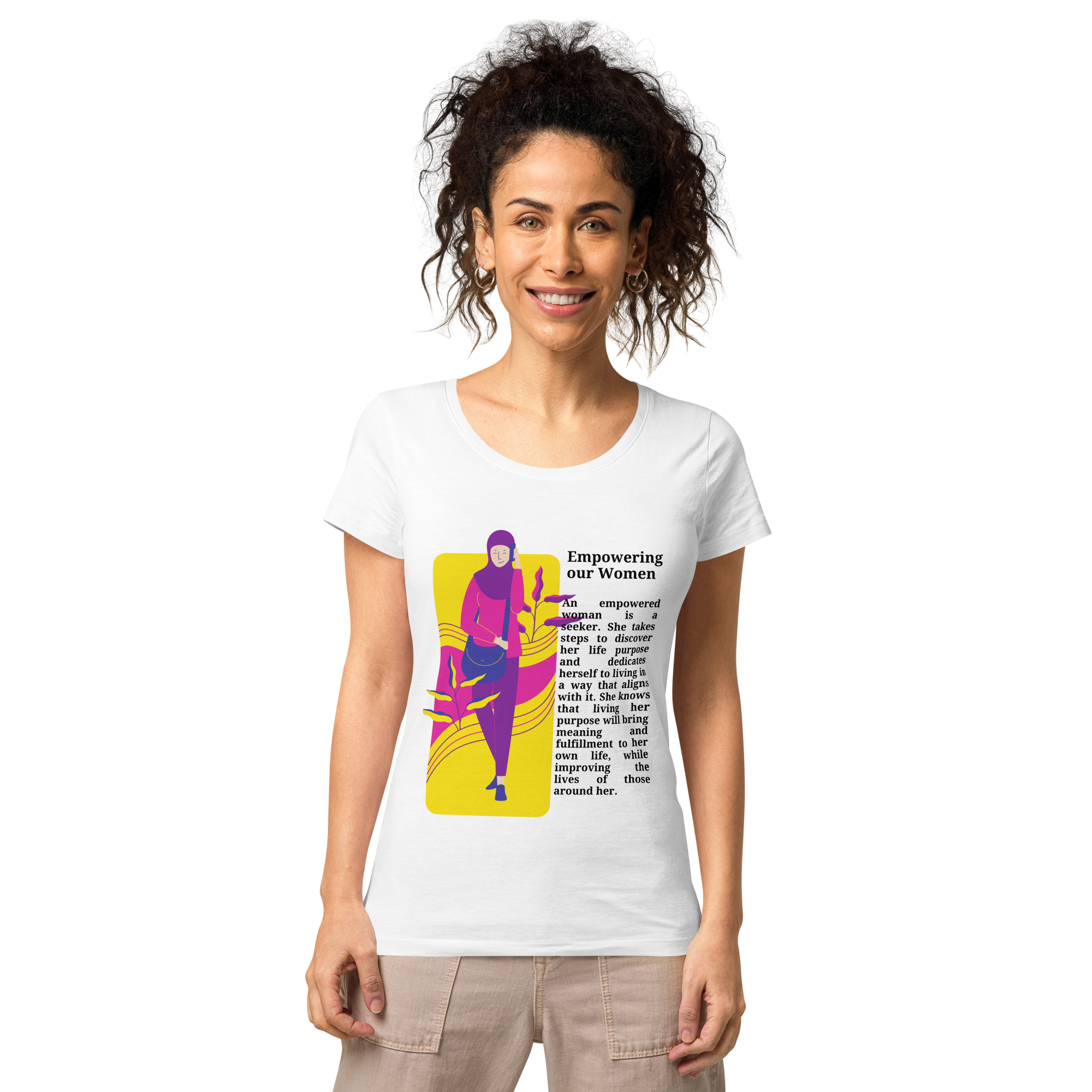 Women’s basic organic t-shirt - Empowering our Women - Harsha Prints