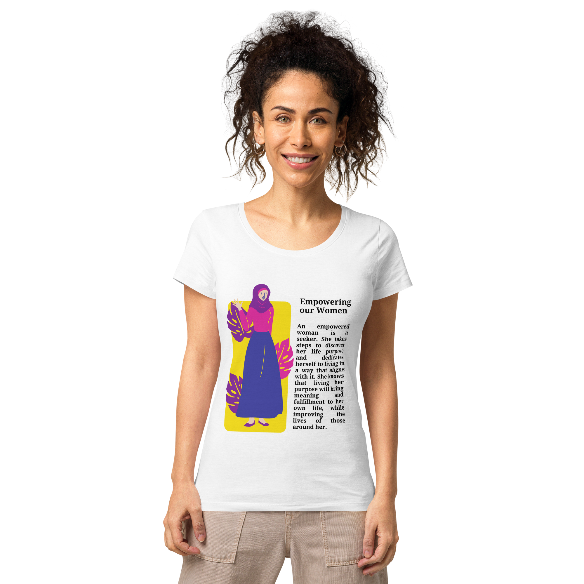 Women’s basic organic t-shirt - Empowering our Women - Harsha Prints