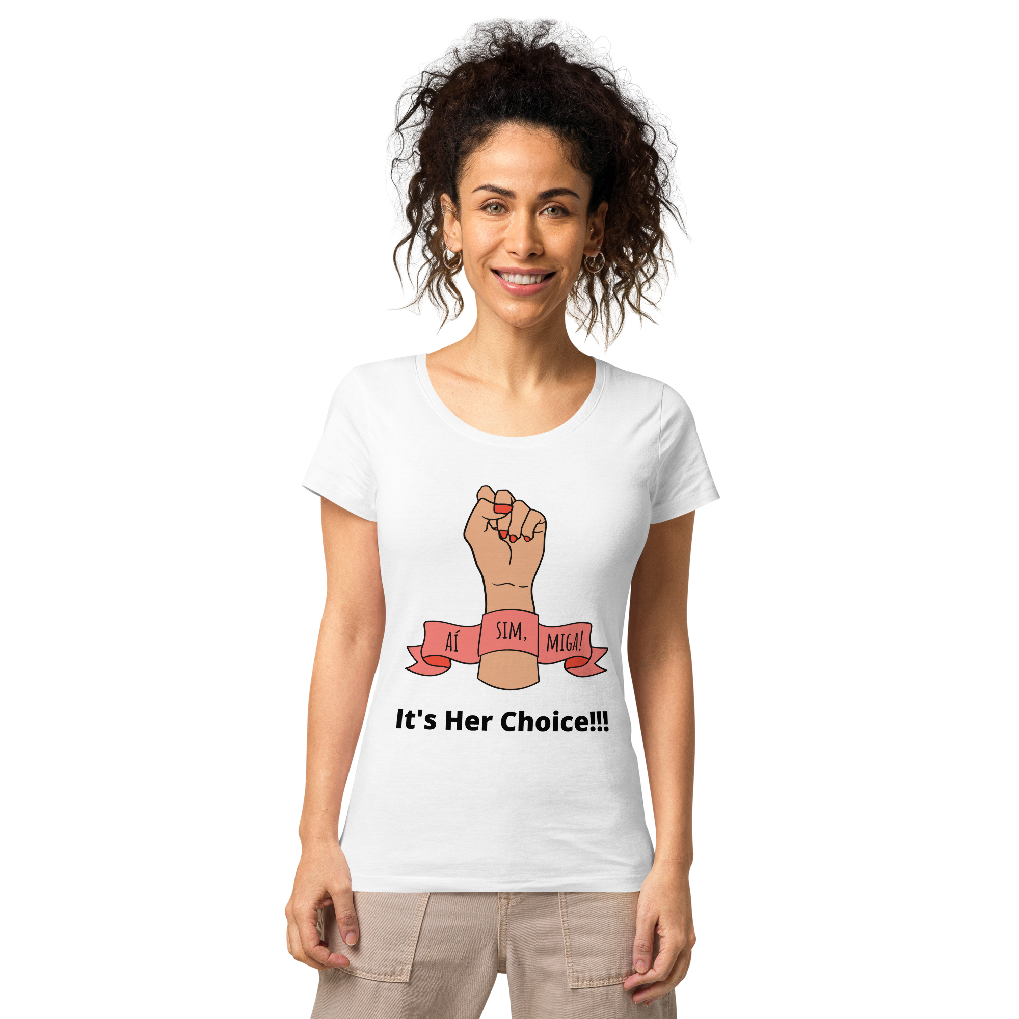 Women’s basic organic t-shirt - Its Her Choice Collection - Harsha Prints