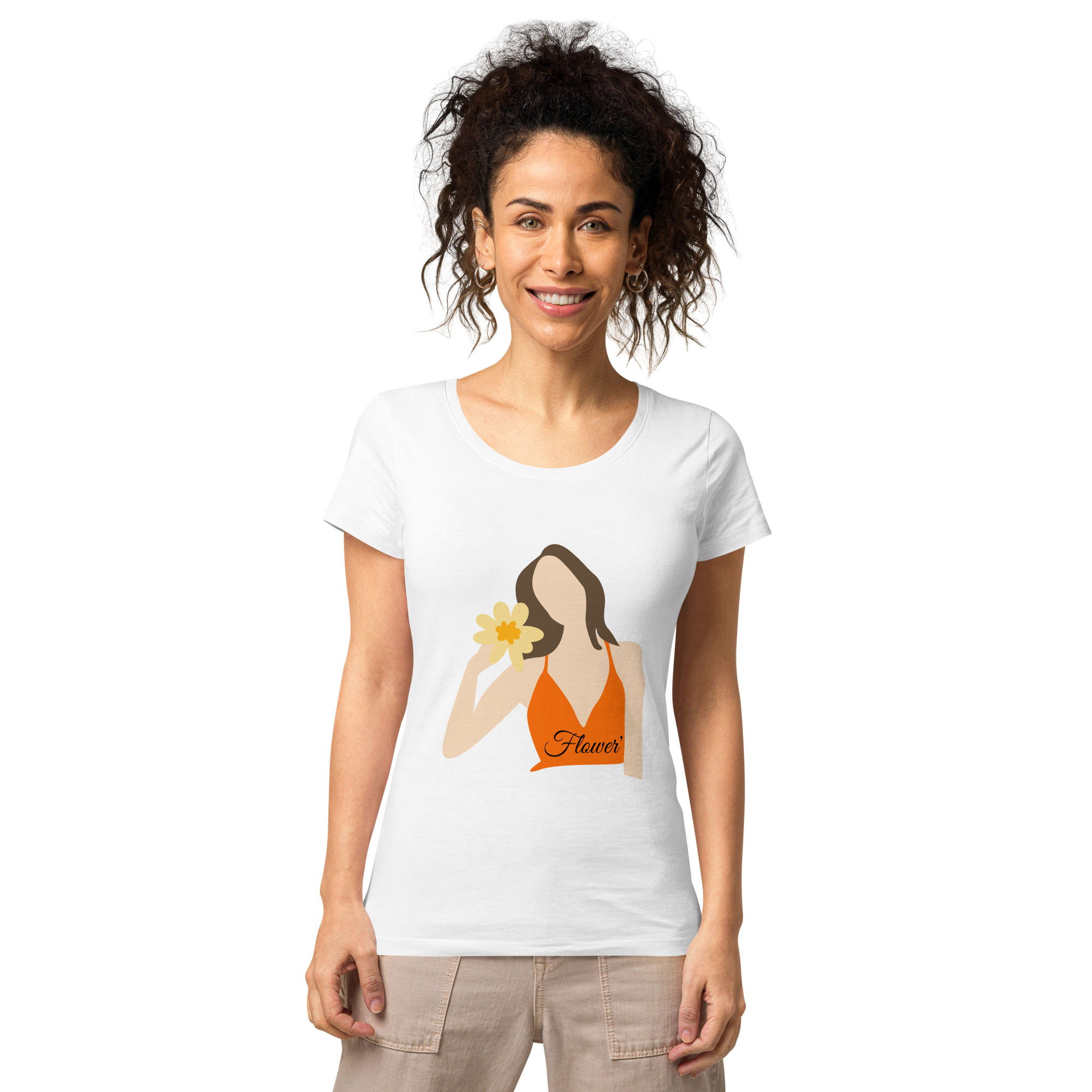 Women’s basic organic t-shirt - Flower' Collection - Harsha Prints