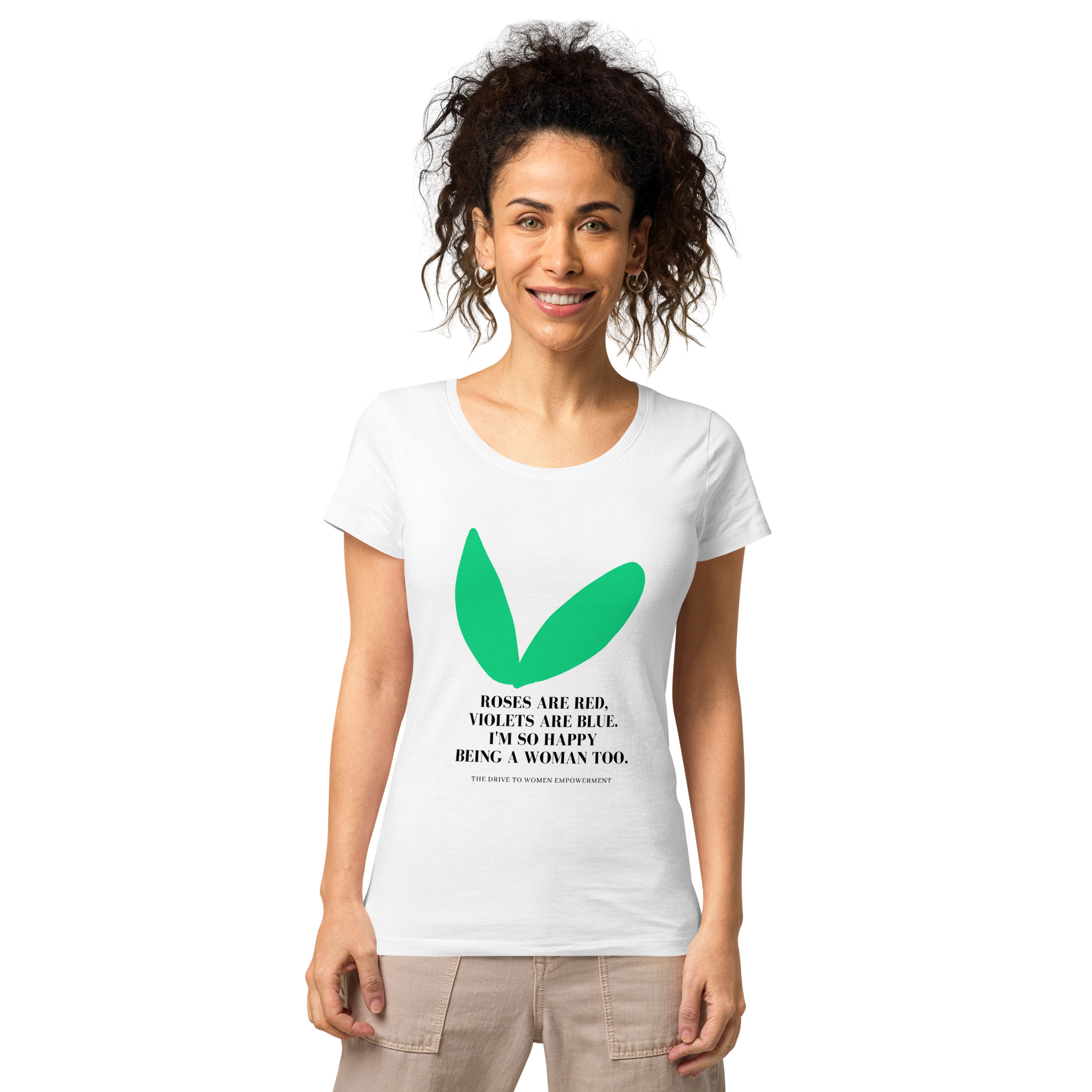 Women’s basic organic t-shirt - Women Quote - Harsha Prints