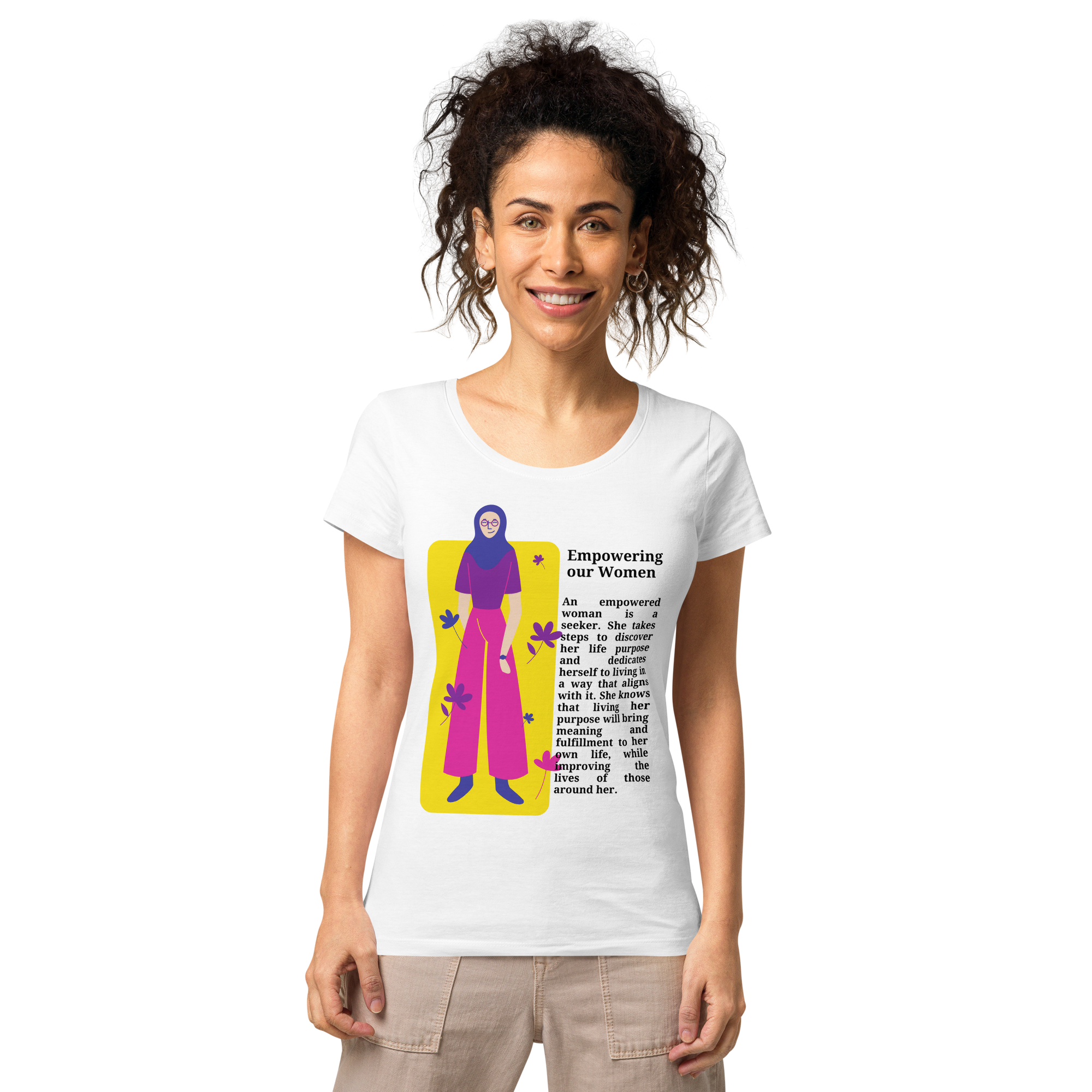 Women’s basic organic t-shirt - Empowering our Women - Harsha Prints