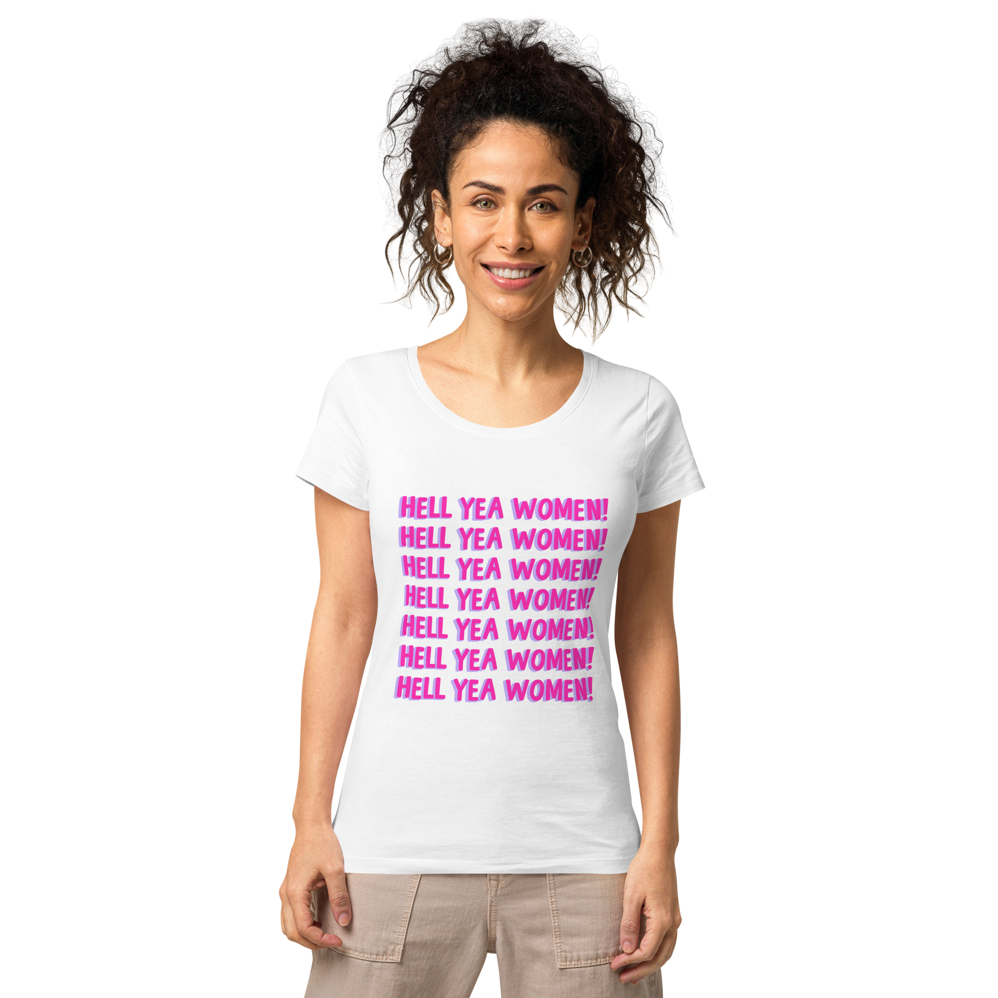 Women’s basic organic t-shirt - Women Quote - Harsha Prints