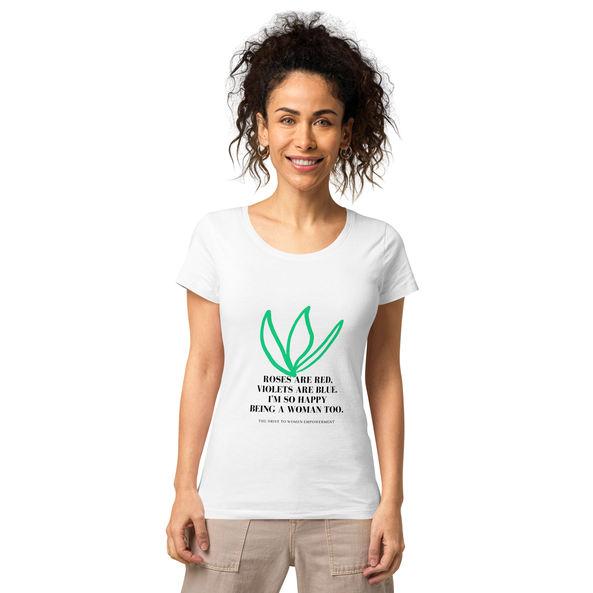 Women’s basic organic t-shirt - Women Quote - Harsha Prints