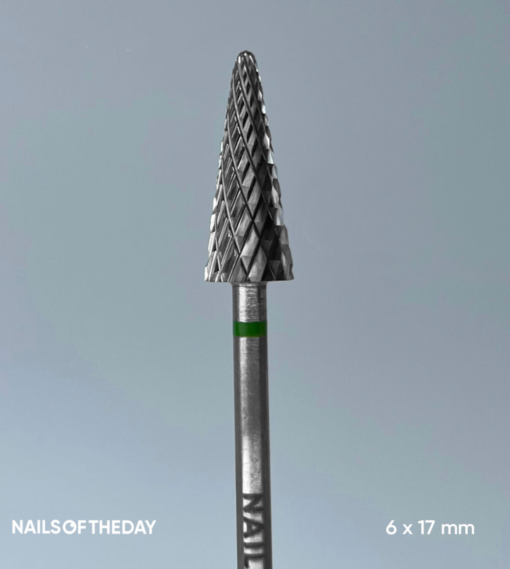 NOTD carbide Kegelfrees groen 6*17mm
