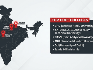 List of top government B Pharma colleges under CUET 2026 map view.