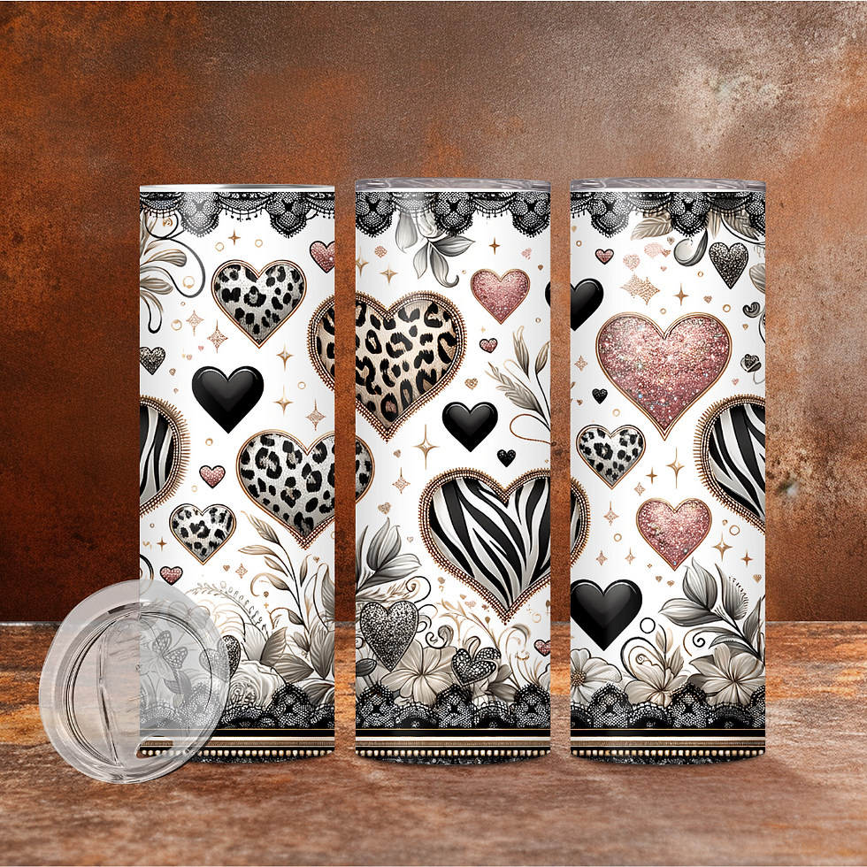 Cute Hearts 20 oz sublimation Tumbler