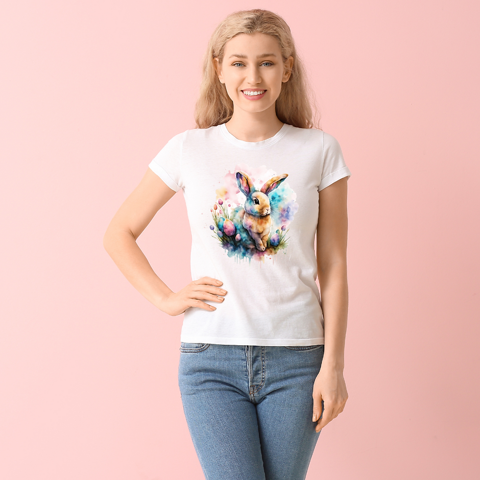 Watercolor Bunny Sublimation