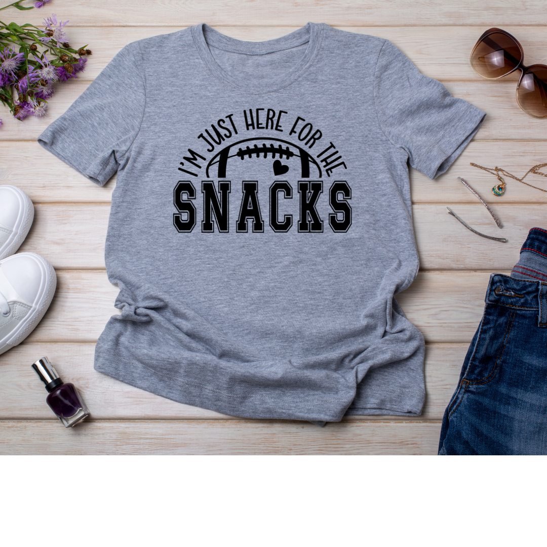 I'm Just here for the Snacks Era Football T-Shirt