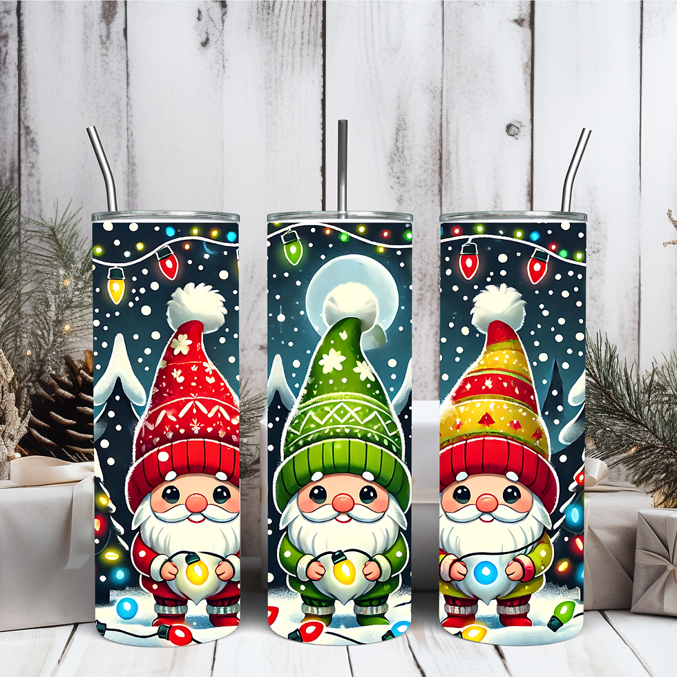 Christmas Gnomes 20 oz Sublimation tumbler