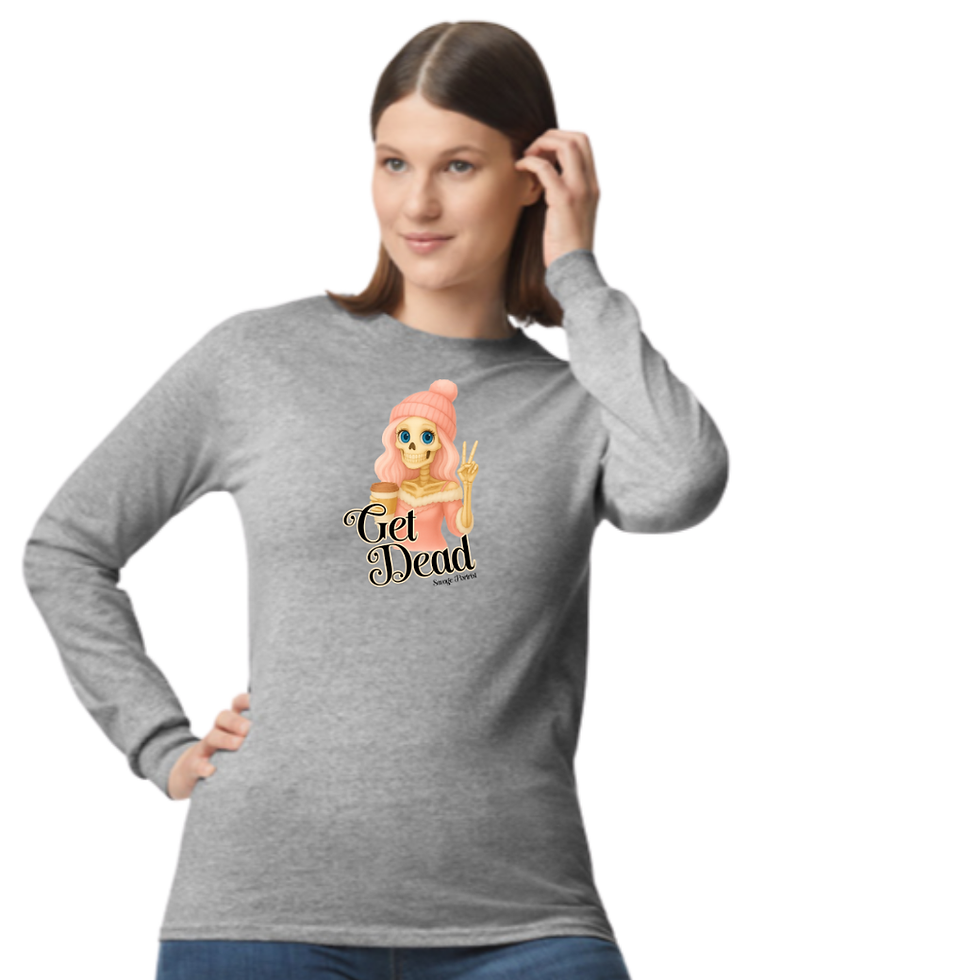 Thumbnail: Savage Portrist Get Dead Female Skeleton T-Shirt
