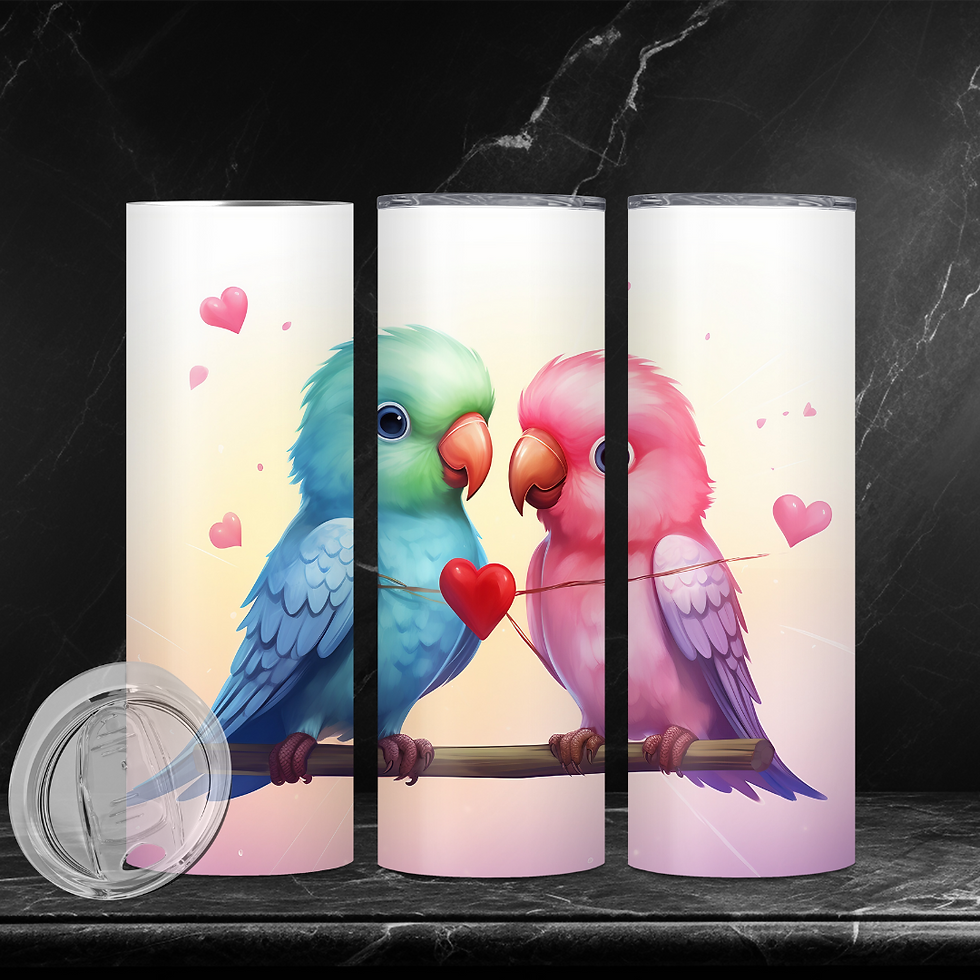 Love Birds 20 oz sublimation tumbler