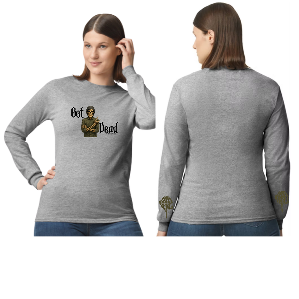 Thumbnail: Savage Portrist Get Dead Male Skeleton T-Shirt