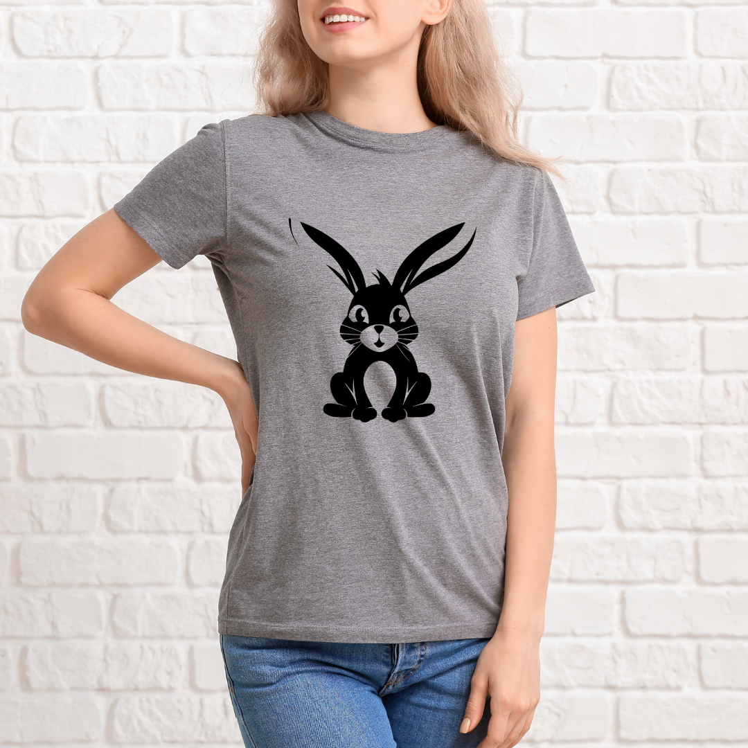 Cute Bunny Tee Gray