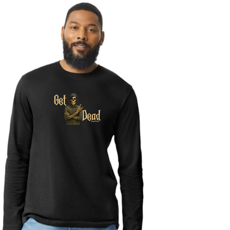 Thumbnail: Savage Portrist Get Dead Male Skeleton T-Shirt
