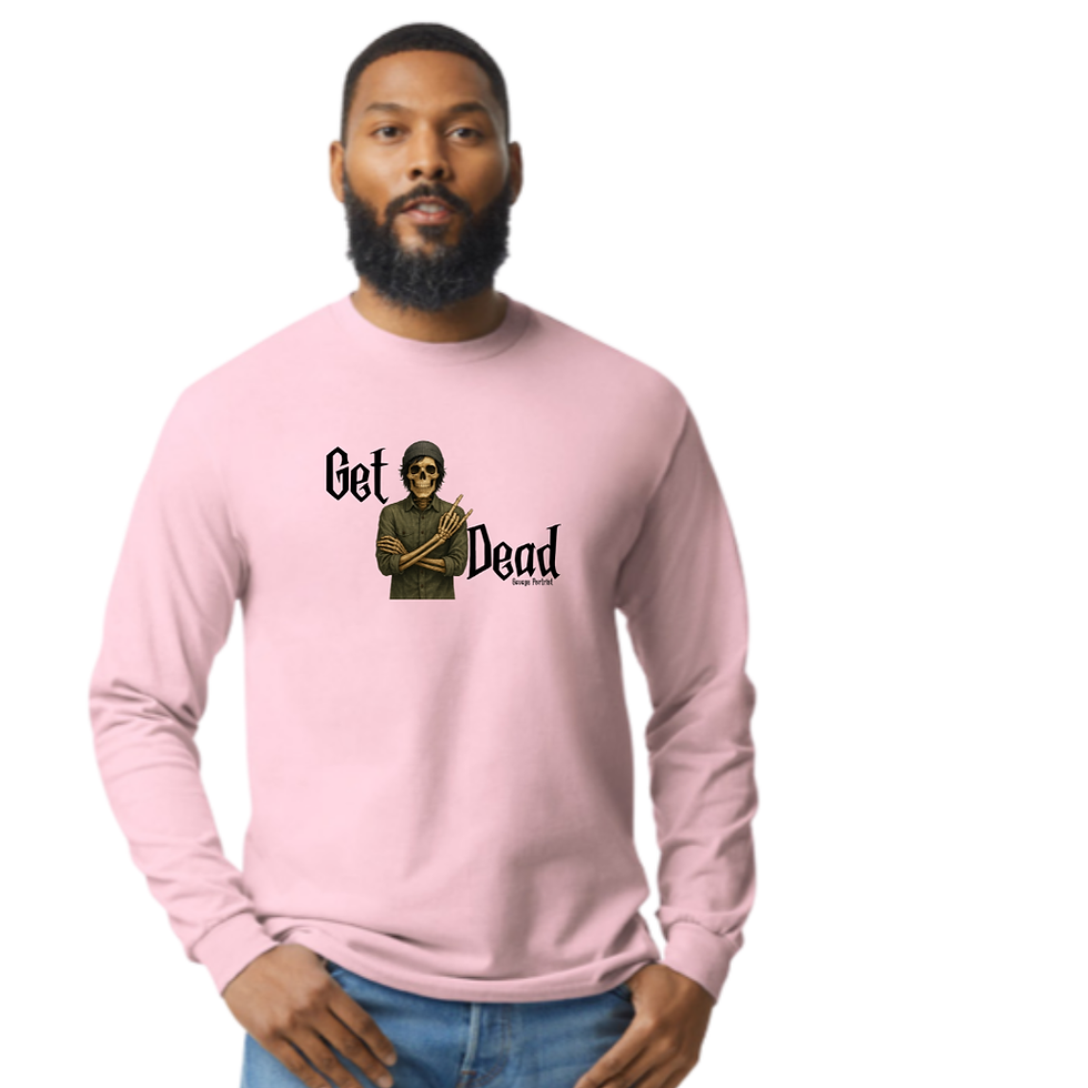 Thumbnail: Savage Portrist Get Dead Male Skeleton T-Shirt