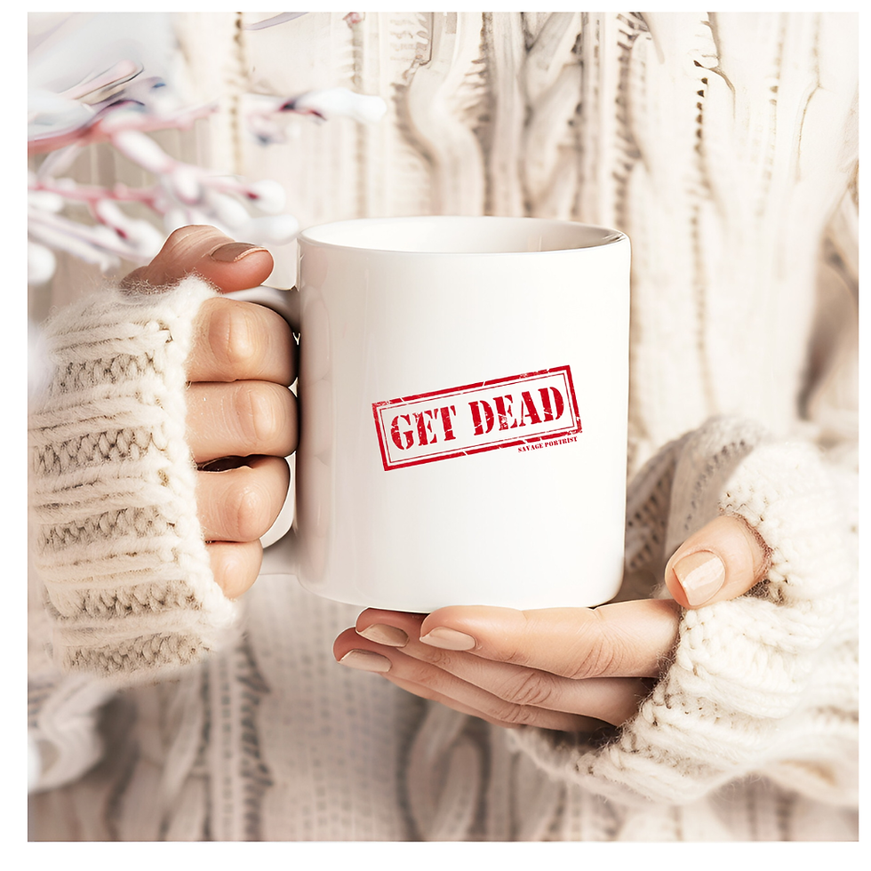 Thumbnail: Savage Portrist Get Dead Coffee 15 oz Coffee Mug