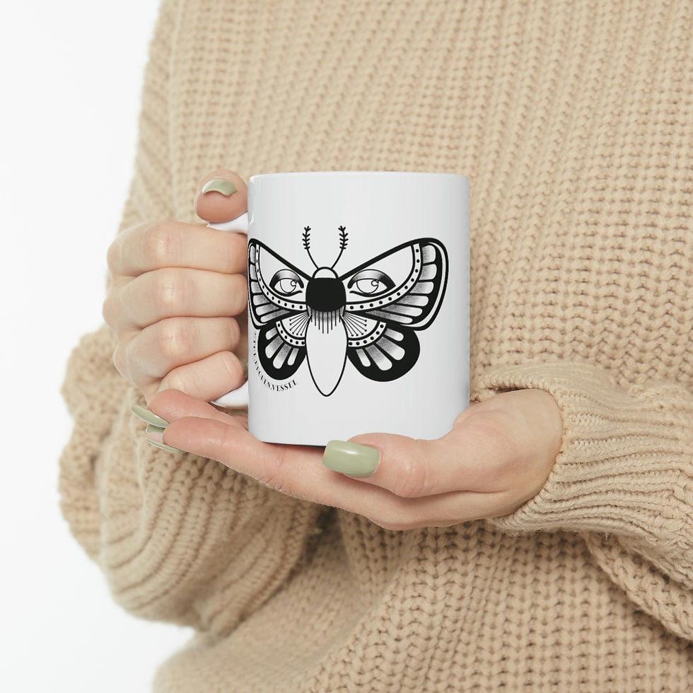 Moth Ceramic Mug 11oz