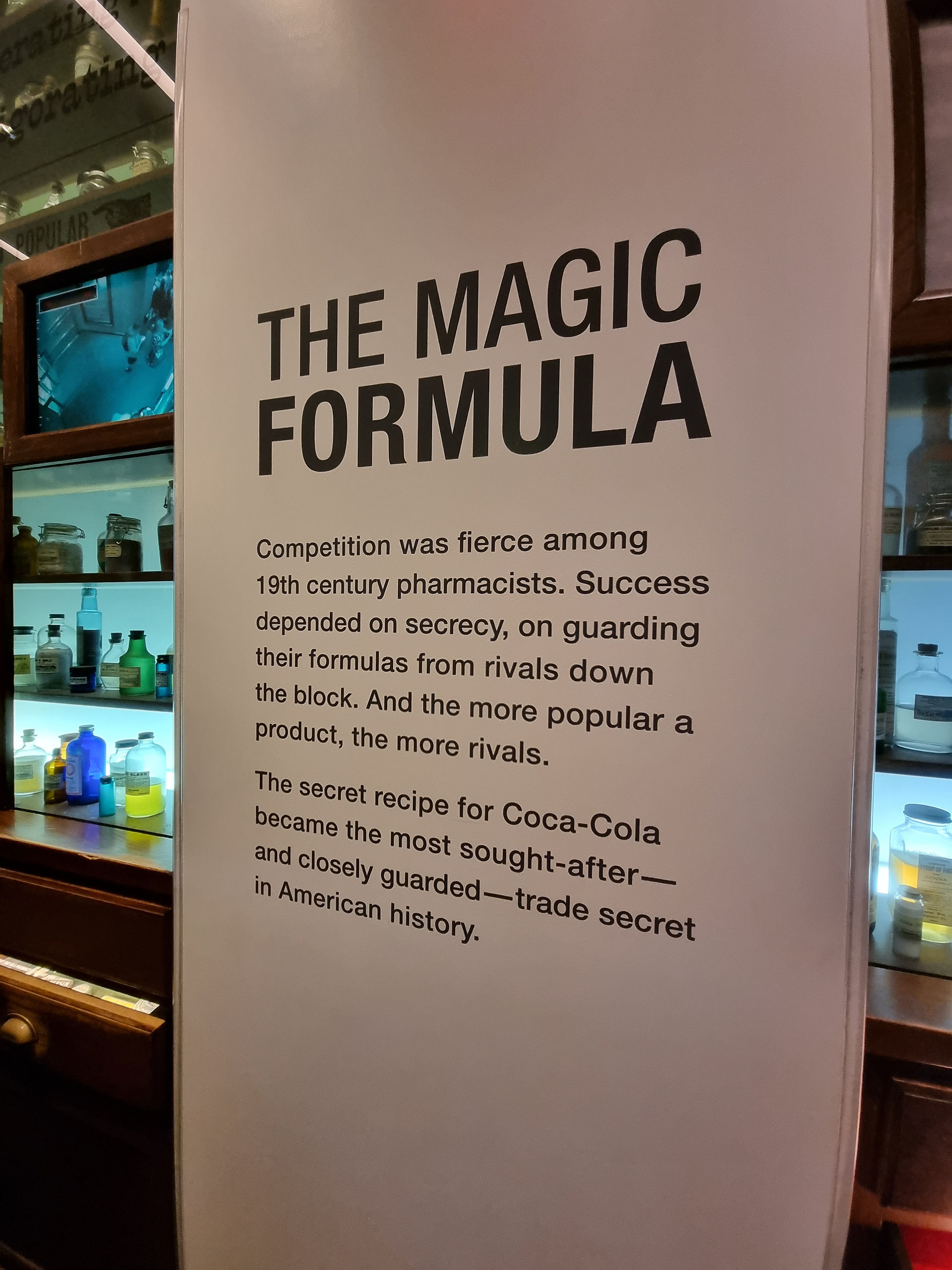 wall display about the magic formula