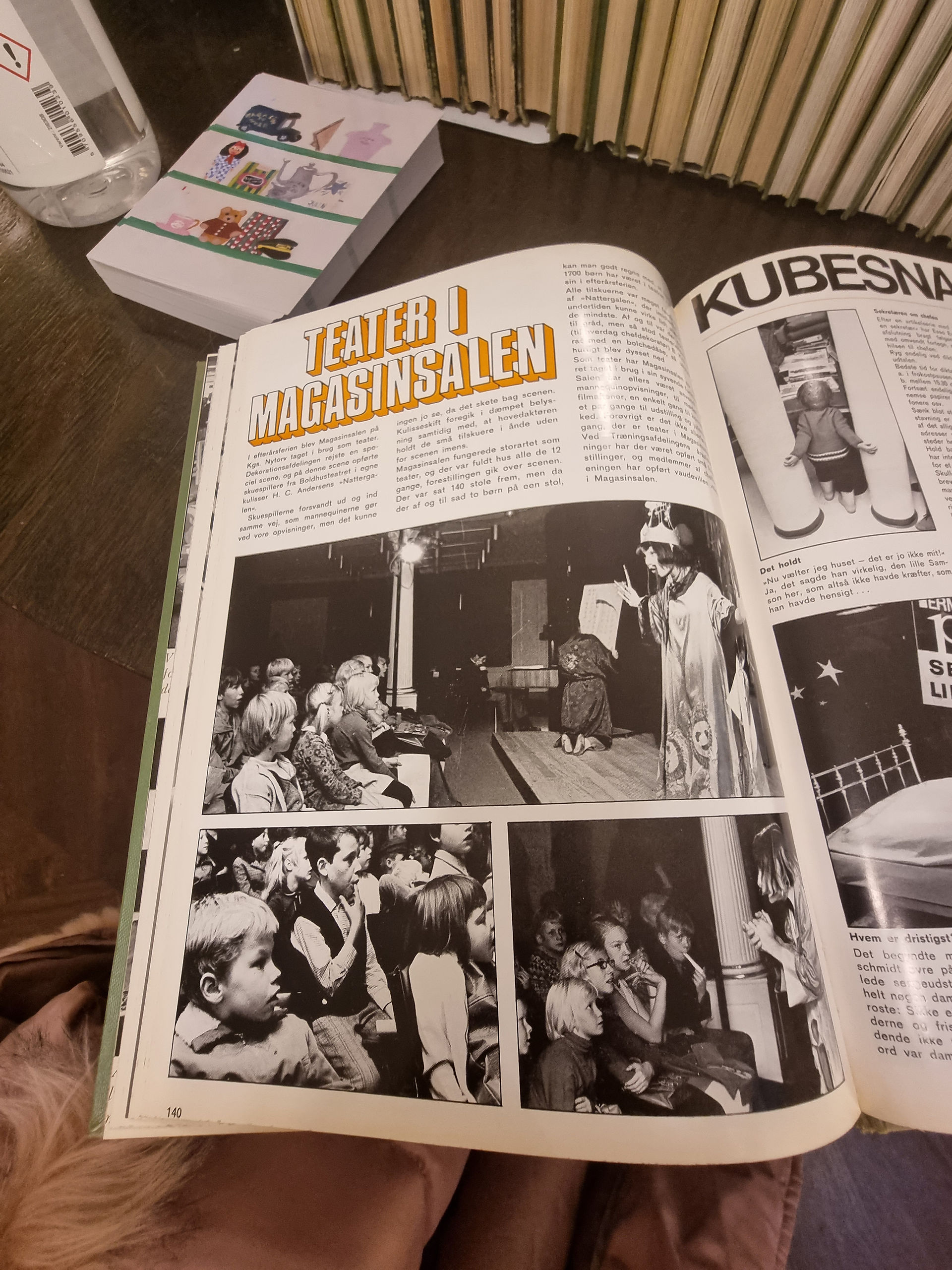 book page with images of theatre goers