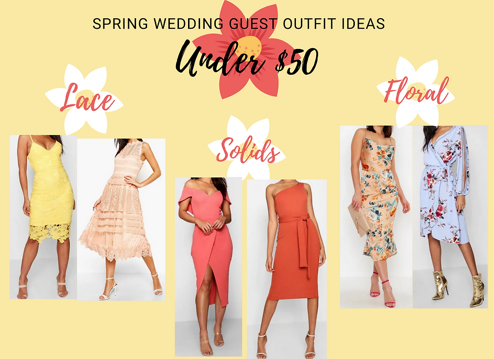 Spring Wedding Guest Dresses Under $50
