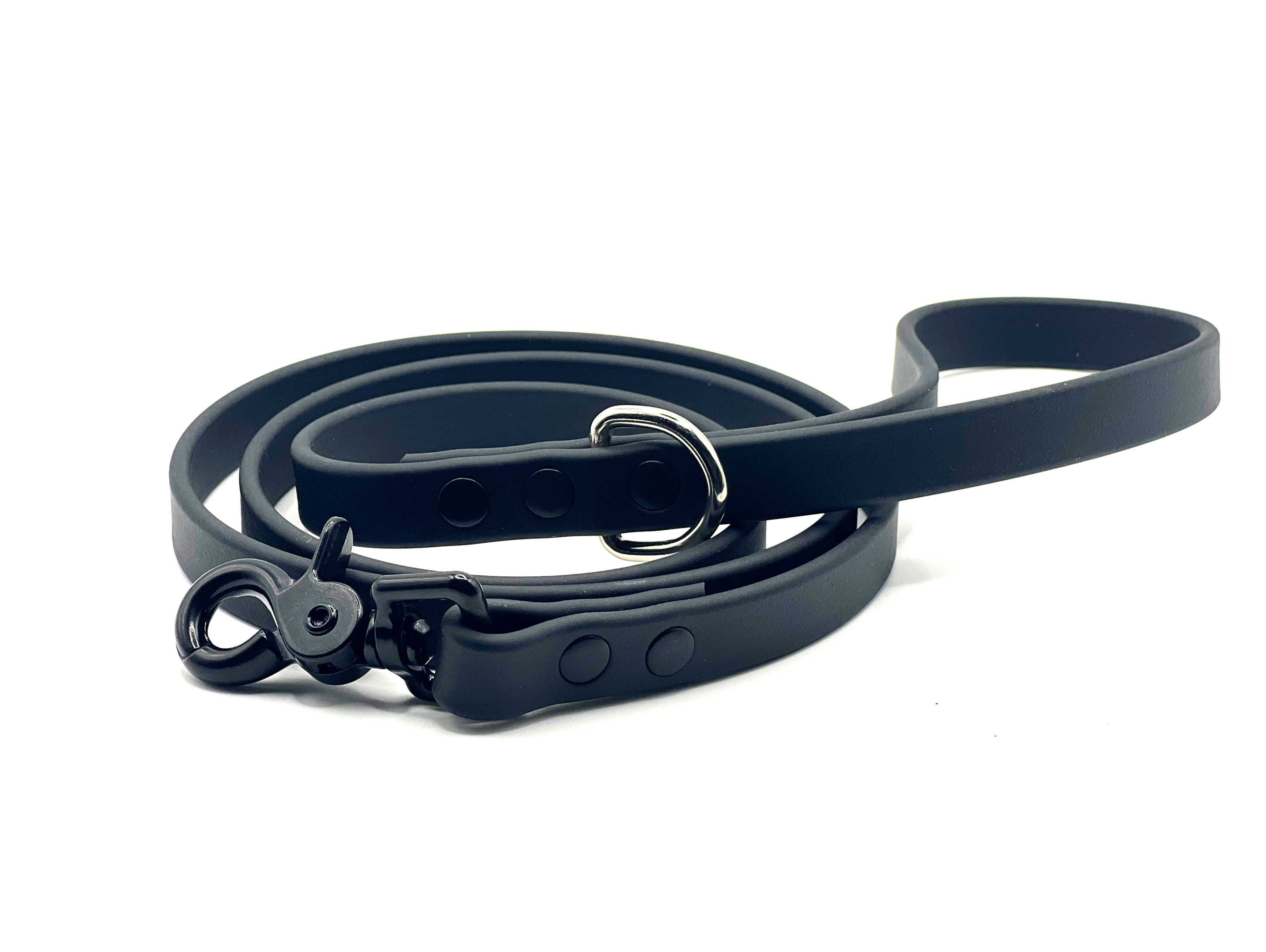 Black on Black Biothane Lead