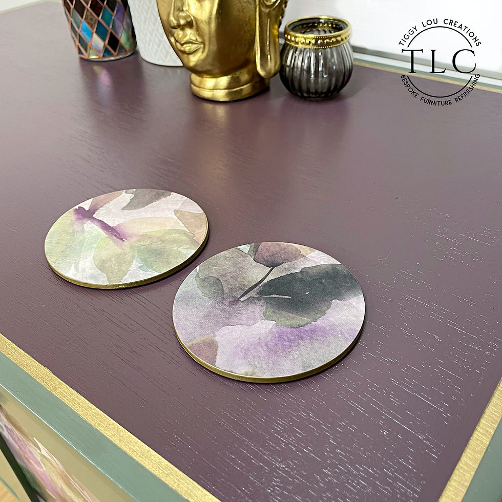Thumbnail: Vintage painted and decoupaged cabinet