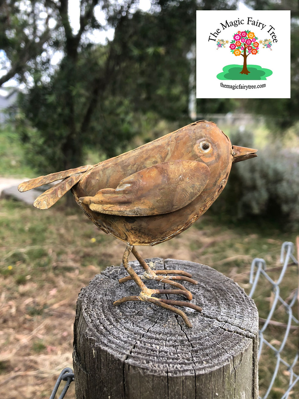 Thumbnail: Rusty metal bird - birdee - small or large
