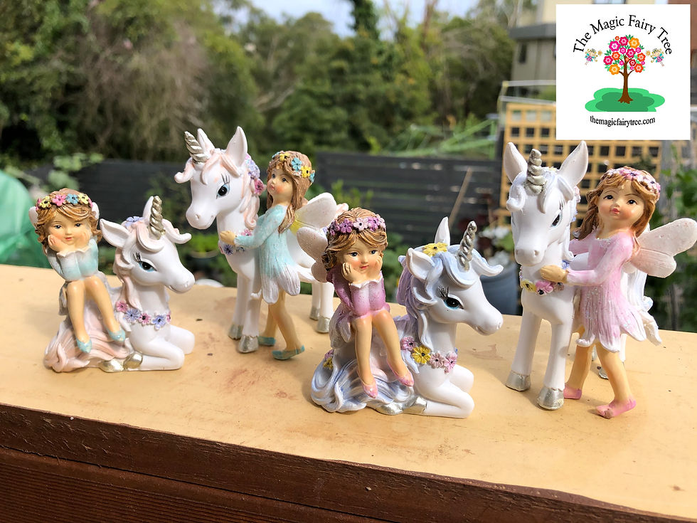 Thumbnail: Little fairy with unicorn figurine